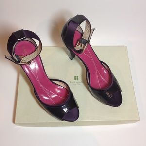 Kate Spade Patent Leather Ankle Strap Pumps LIKE NEW